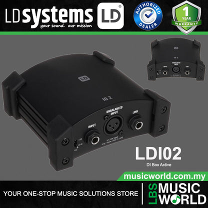 LD Systems LDI02 DI Box High Performance Active Instrument Direct Box