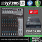 LD Systems VIBZ 12 DC 12 Channel Mixing Console with DFX and Compressor (VIBZ12 DC VIBZ12DC)