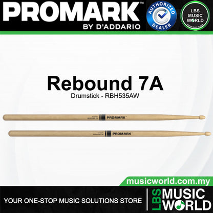 ProMark Classic Rebound 7A Series Hickory Acorn Wood Tip Drumstick (RBH535AW, RBH535LAW)
