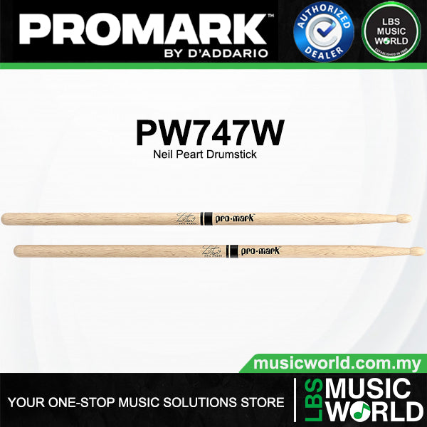 ProMark Neil Peart Drumstick Shira Kashi Oak Wood Tip (PW747W PW747W-4)