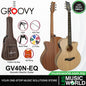 Groovy GV40NEQ 40" Concert Acoustic Electric Guitar with ALT-1 Pickup Package Natural (GV Series)