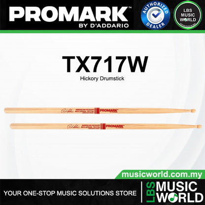 ProMark TX717W Rick Latham Hickory Barrel Wood Tip Drumstick