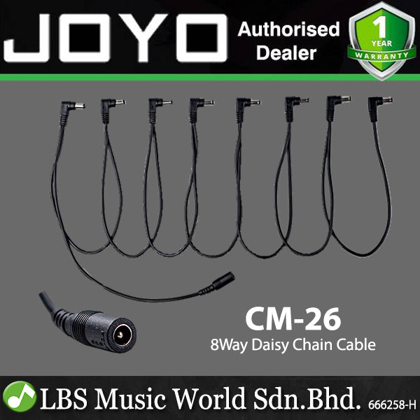 Joyo CM-26 8 Way Daisy Chain Cable for Guitar Effect Power Supply (CM26 CM 26)