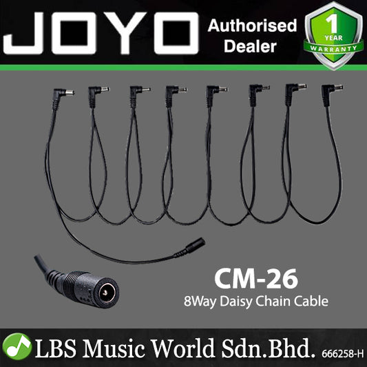 Joyo CM-26 8 Way Daisy Chain Cable for Guitar Effect Power Supply (CM26 CM 26)