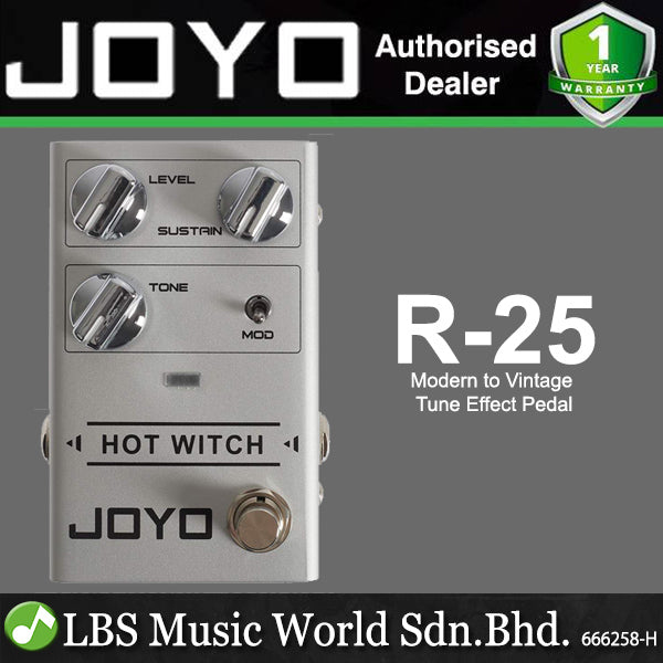 Joyo R-25 Hot Witch Modern to Vintage Classical Sound Electric Guitar Effect Pedal (R25 R 25)