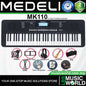 Medeli MK110 61 Keys Portable Keyboard Complete Package with Original Adapter - Black