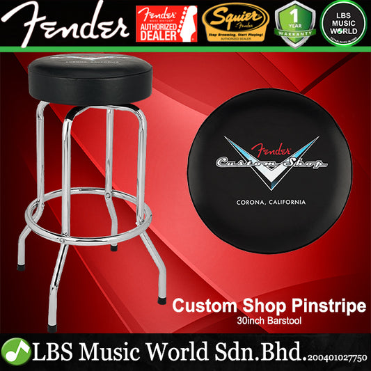 Fender 24 Inch 30 Inch Custom Shop Pinstripe Barstool Bar Round Stool Chair Bench