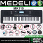 Medeli MK110 61 Keys Portable Keyboard Complete Package with Original Adapter - Black