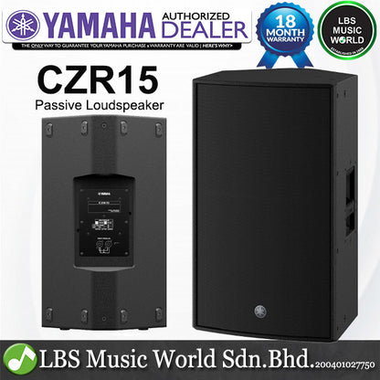 Yamaha CZR15 800 Watt 15" 2 Way with Bass Reflex Lightweight Passive Speaker