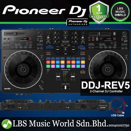 Pioneer DJ DDJ-REV5 Revolutionary Control 2 Channel Scratch Style Performance DJ Controller (DDJREV5 DDJ REV5)