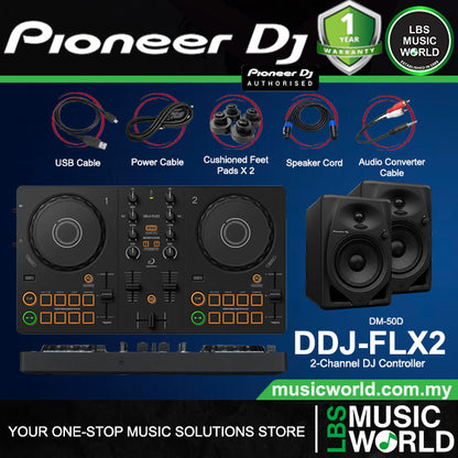 Pioneer DJ DDJ-FLX2 2 Channel DJ Controller Lightweight Suitable for Beginner and Professional (DDJFLX2 DDJ FLX2)