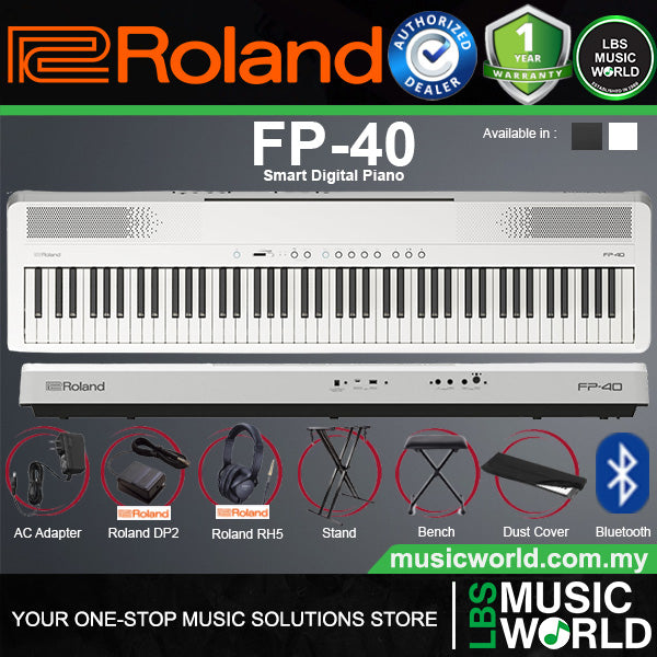 Roland FP-40 88-Key Digital Piano Portable Package Electric Weighted Keyboard (FP40)