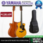 Yamaha AC3M ARE 41 Inch Concert Cutaway Solid Sitka Spruce Top Acoustic Electric Guitar With Pickup - Vintage Natural