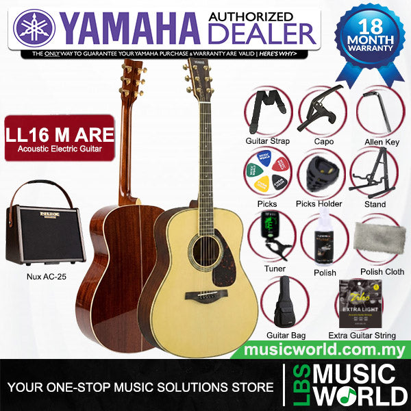 Yamaha LL16M ARE 41'' Jumbo Solid Spruce Acoustic Electric Guitar With Pickup (LL 16M)