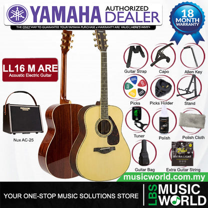 Yamaha LL16M ARE 41'' Jumbo Solid Spruce Acoustic Electric Guitar With Pickup (LL 16M)