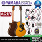 Yamaha AC1R 41 Inch Concert Solid Sitka Spruce Top Acoustic Guitar With Pickup Natural