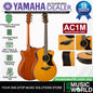 Yamaha AC1M 40 Inch Concert Cutaway Solid Sitka Spruce Top Acoustic Electric Guitar- Natural