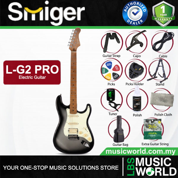 Smiger L-G2-Pro Poplar Body Electric Guitar SSH Pickup With Roasted Maple Neck