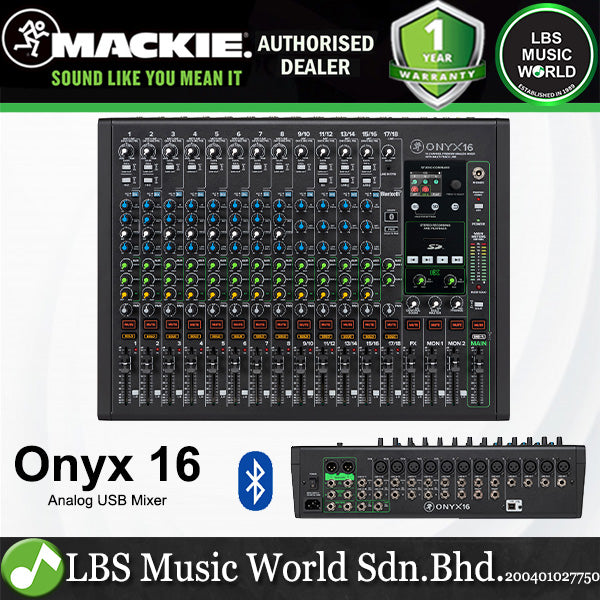 Mackie Onyx16 16 Channel Analog Mixer with Multitrack USB, Built-in Effects and Bluetooth (Onxy 16)