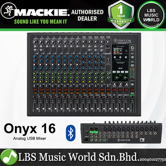 Mackie Onyx16 16 Channel Analog Mixer with Multitrack USB, Built-in Effects and Bluetooth (Onxy 16)