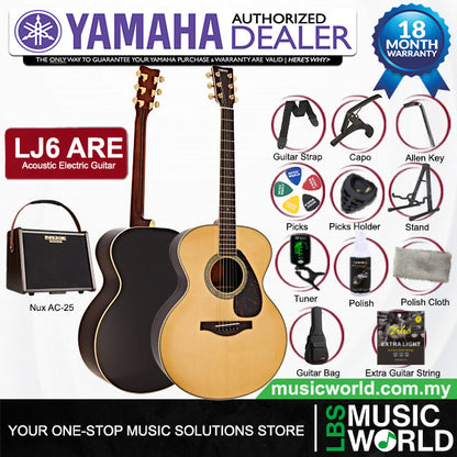Yamaha LJ6 ARE 41'' Medium Jumbo Solid Spruce Acoustic Electric Guitar With Pickup Natural (LJ 6)