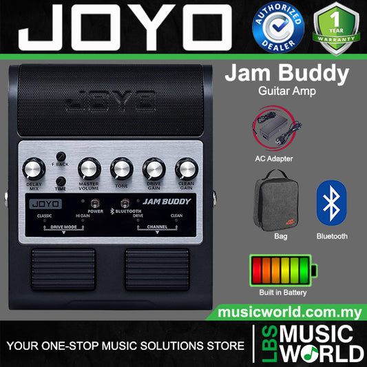 Joyo Jam Buddy Dual Channel 2x4 Watt Amplifier Portable Effect Pedal Speaker Amp for Electric Guitar - Black