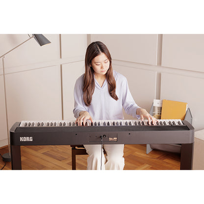 Korg B2+ 88 Keys Digital Piano with Metronome 12 Sounds Built In Speaker Black (B2 Plus)