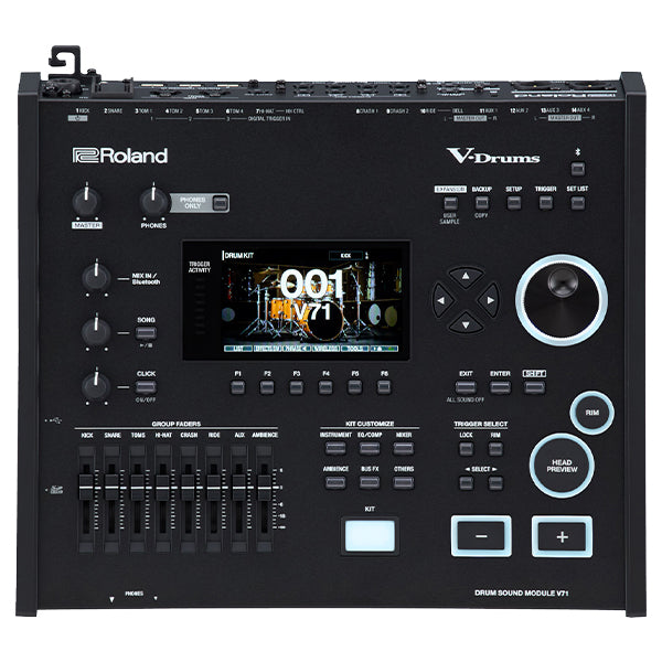 Roland TD713 Digital Electronic V-Drums 7 Series Kit Package with Studio Monitor Amplifier