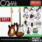ZTA EST1 Stratocaster Electric Guitar Package Bundle Set with Tremolo