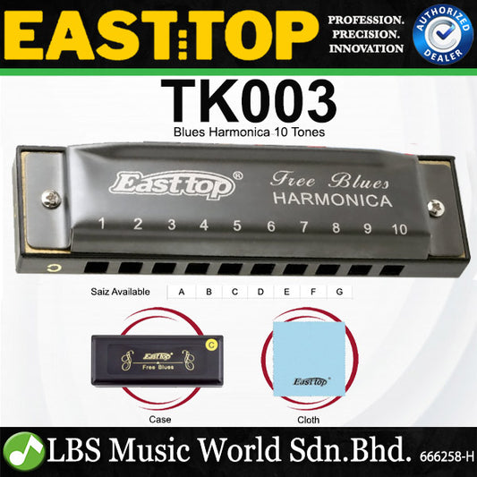 Easttop TK003 Blues Harmonica 10 Holes 20 Tones Blues Harp Diatonic Mouth Organ