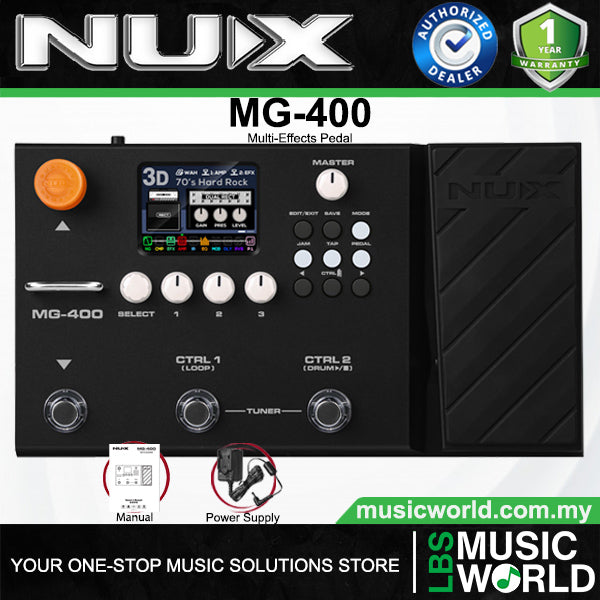 NUX MG-400 Modeling Guitar and Bass Processor Multi Effects Pedal