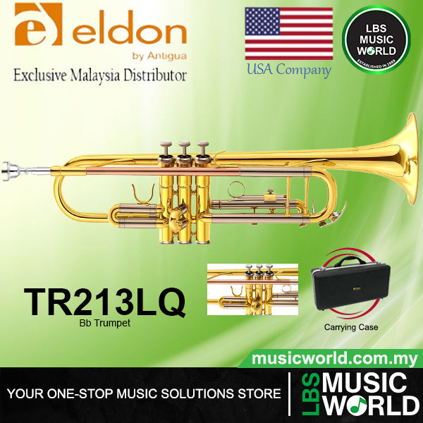 Eldon by Antigua TR213 Bb Trumpet Nickel Lacquer Plated Red Brass Bell with Case (TR213)