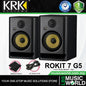 KRK ROKIT 7 G5 7 Inch Powered Active Studio Monitor Speaker - Black (RP7G5)