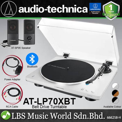 Audio Technica AT-LP70XBT Black Fully Automatic Wireless Bluetooth Belt Drive Turntable (ATLP70XBT LP70X LP70)