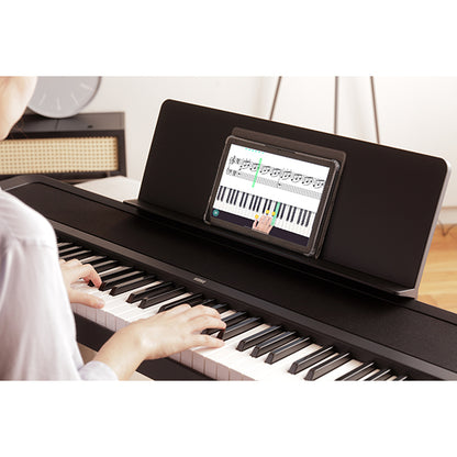 Korg B2+SP 88 Key Digital Piano Built In Speaker Package with Stand and Three Pedal White (B2 Plus)