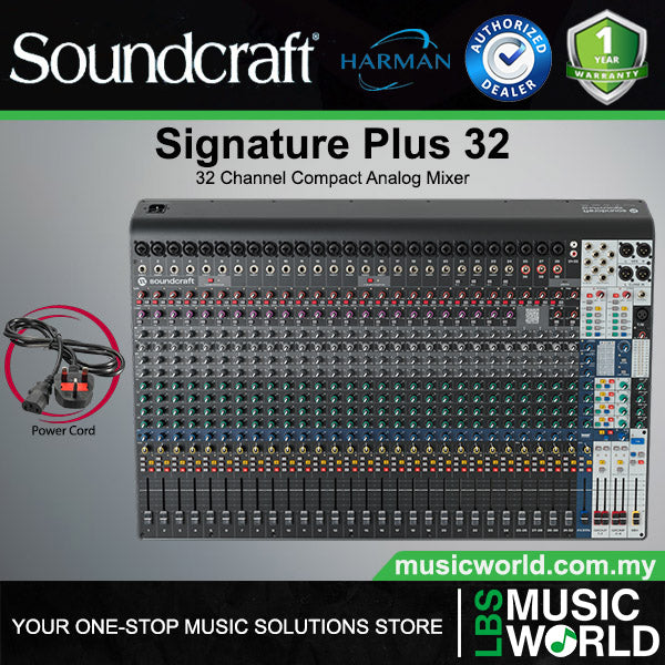 Soundcraft Signature Plus 32 Analog Connected Mixing Console with 32 Input Channels