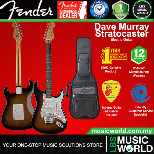 Fender Dave Murray Stratocaster Electric Guitar with Rosewood Fingerboard and Tremolo - 2 Tone Sunburst