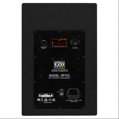 KRK ROKIT 7 G5 7 Inch Powered Active Studio Monitor Speaker - Black (RP7G5)