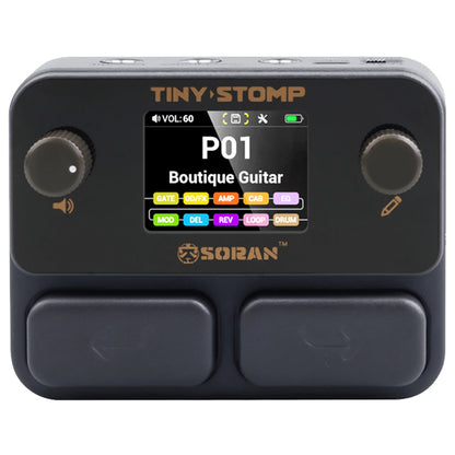 SORAN Tiny Stomp Multi Effect Electric Guitar and Bass Processor with Dual Mode Bluetooth