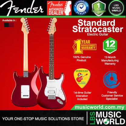 Fender Standard Stratocaster Electric Guitar HSS Pickup with Laurel Fingerboard and Tremolo