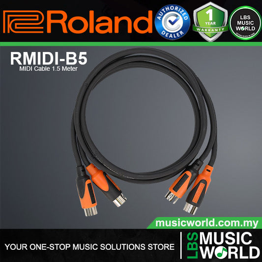 Roland RMIDI-B5 Black Series MIDI Cable - 5 Feet/1.5 Meter (RMIDI B5)