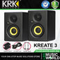 KRK Kreate 3 Active 3 Inch Powered Studio Monitor Speaker With Bluetooth Pair (K3)