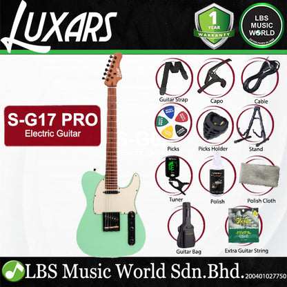 Luxars S-G17 PRO High-End TL Alder Body Electric Guitar SS Pickup with Roasted Maple Fretboard (S G17)