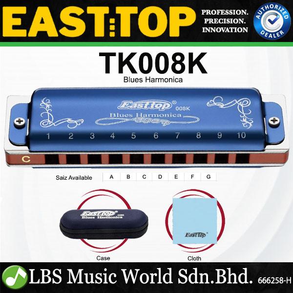 Easttop T008K Blues Harp Diatonic Harmonica in Major 12 Keys for All Player