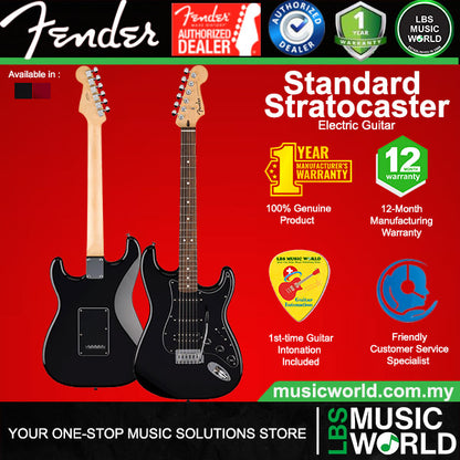 Fender Standard Stratocaster Electric Guitar HSS Pickup with Laurel Fingerboard and Tremolo