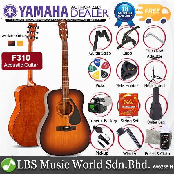 Yamaha F310 41'' Full Size Acoustic Guitar Package (F-310 F 310)