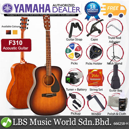 Yamaha F310 41'' Full Size Acoustic Guitar Package (F-310 F 310)