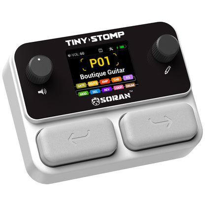 SORAN Tiny Stomp Multi Effect Electric Guitar and Bass Processor with Dual Mode Bluetooth