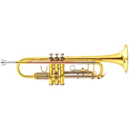 Eldon by Antigua TR213 Bb Trumpet Nickel Lacquer Plated Red Brass Bell with Case (TR213)