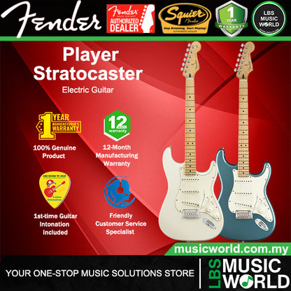 Fender Player Stratocaster Electric Guitar SSS Pickup with Maple Fretboard and Tremolo